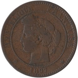 10 centimes Cérès 1876 A