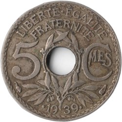 5 centimes Lindauer 1939