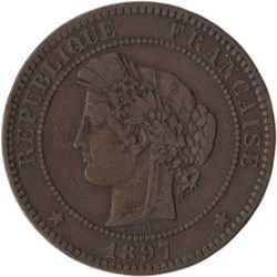 10 centimes Cérès 1876 A