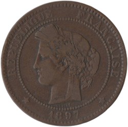 10 centimes Cérès 1876 A