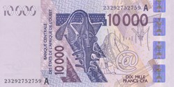 10.000 francs CFA Côte d'Ivoire