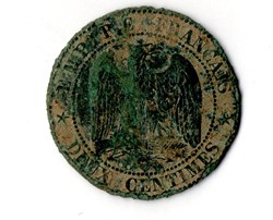 2 centimes Napoléon III, tête nue