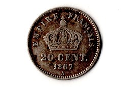 20 centimes tête laurée grand module