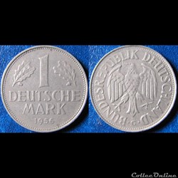 1 Deutsch Mark 1956 G