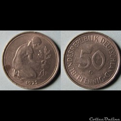 50 pfennig 1972 G