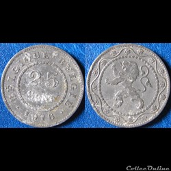 25 centimes Albert Ier (occupation) 1916