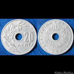20 lepta (monarchie) 1959