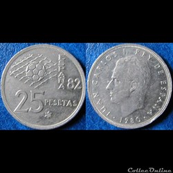 25 pesetas Coupe du Monde de Football 1982 (82)