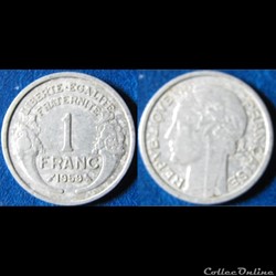 1 franc morlon (légère) 1959