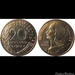 20 centimes Marianne 1982