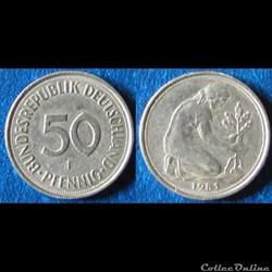 50 pfennig 1981 F