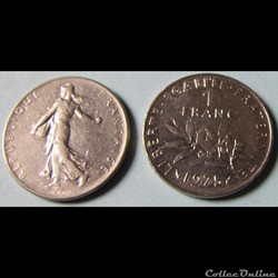 1 franc SEMEUSE 1975