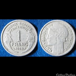 1 franc morlon (légère) 1949