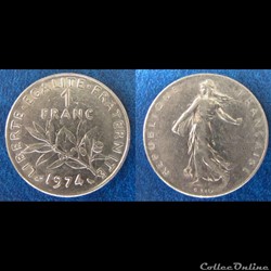 1 franc SEMEUSE 1974