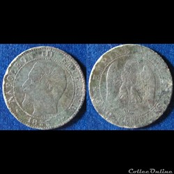 5 centimes NAPOLEON III (tête nue) 1855