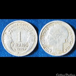 1 franc Morlon (légère) 1950