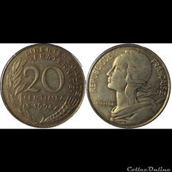 20 centimes Marianne 1994 (dauphin)