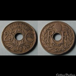 25 centimes LINDAUER 1918