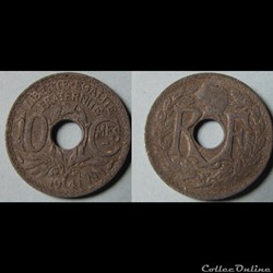 10 centimes LINDAUER, zinc, cmes souligné 1941