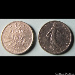 1/2 franc SEMEUSE 1966