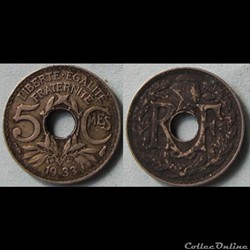 5 centimes Lindauer 1933