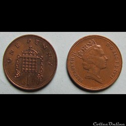 1 penny Elizabeth II (3ème effigie) 1991