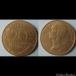 20 centimes MARIANNE 1975