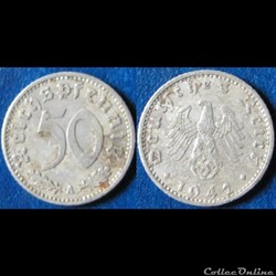 50 reichspfennig 1942 A