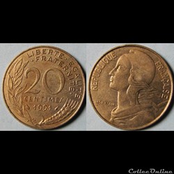 20 centimes Marianne 1991