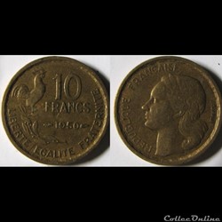 10 francs Guiraud 1950