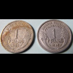 1 franc MORLON, légère 1945