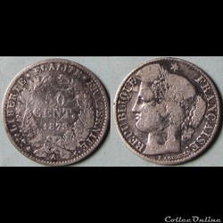 50 centimes Cérès 1873 A