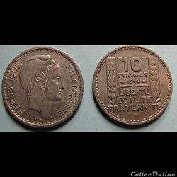 10 francs TURIN, petite tête 1948 B