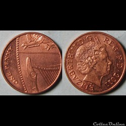 1 penny Elizabeth II (4ème effigie, type blason, acier plaqué) 2011