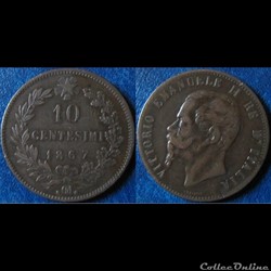10 centesimi Victor-Emmanuel II 1867 OM
