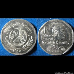 2 francs Déclaration Universelle des Droits de l'Homme 1998
