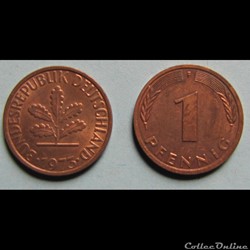 1 pfennig 1973 F