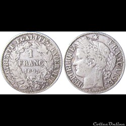 1 franc Cérès (IIIème Rép.) 1895 A