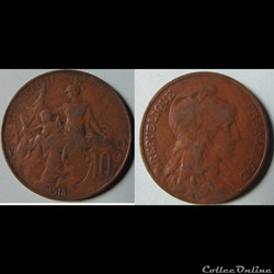 10 centimes DANIEL-DUPUIS 1913