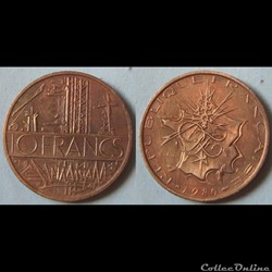 10 francs Mathieu 1980 (A)