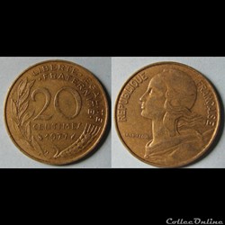 20 centimes MARIANNE 1977