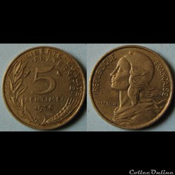 5 centimes Marianne 1970