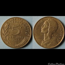 5 centimes Marianne 1986