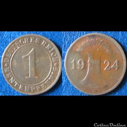 1 retenpfennig 1924 D