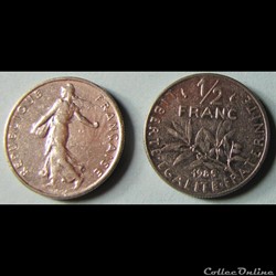 1/2 franc SEMEUSE 1985