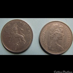 10 new pence Elizabeth II (2ème effigie) 1970