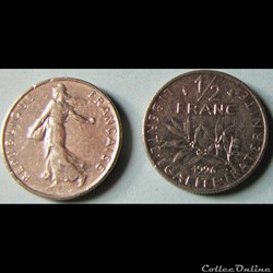 1/2 franc SEMEUSE 1996