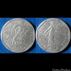 2 francs Semeuse 1980