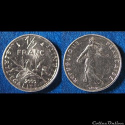 1/2 franc Semeuse 2000