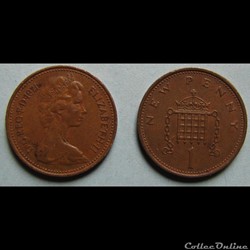 1 new penny Elizabeth II (2ème effigie) 1971